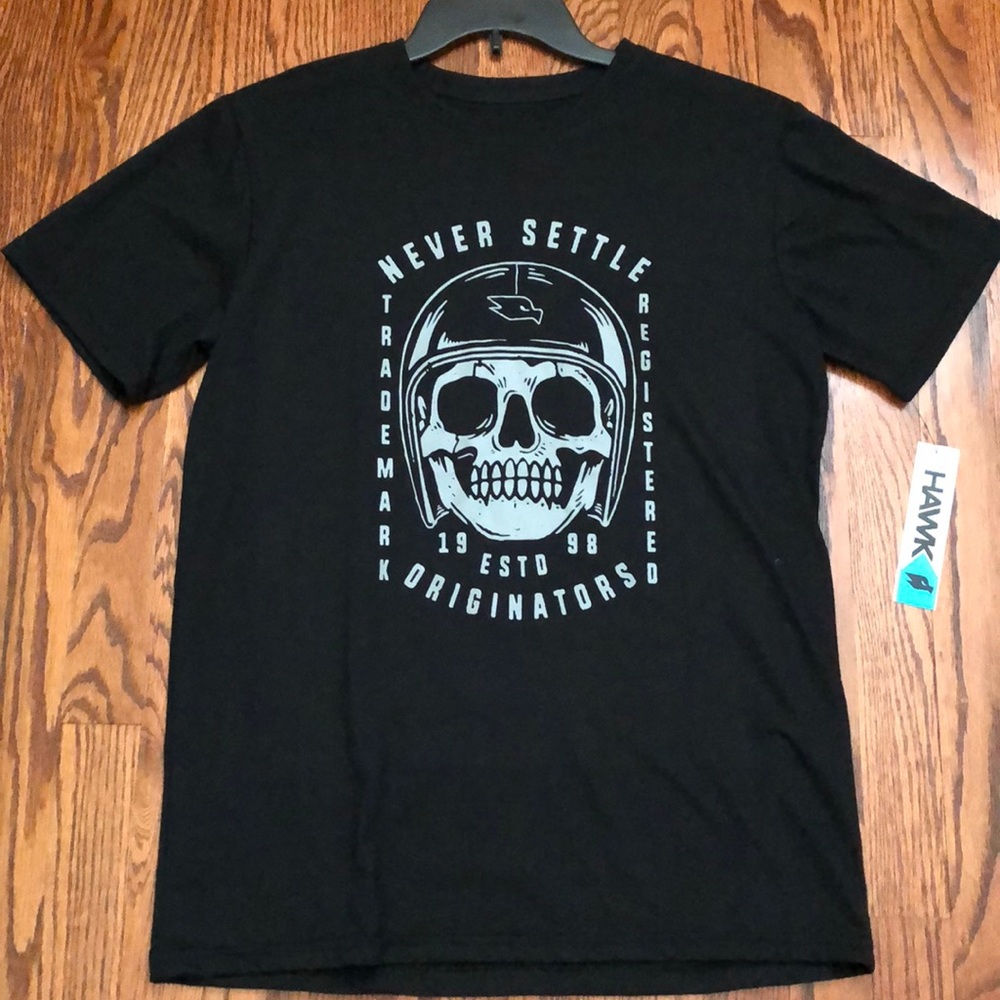 Tony Hawk Mens T Shirt M Never Settle black M NWT